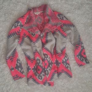 Neon Aztec Print Shrug